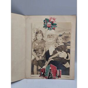Unbranded Santa and Me Souvenir Photo Folder Kids OS Multi Good Vintage MCM